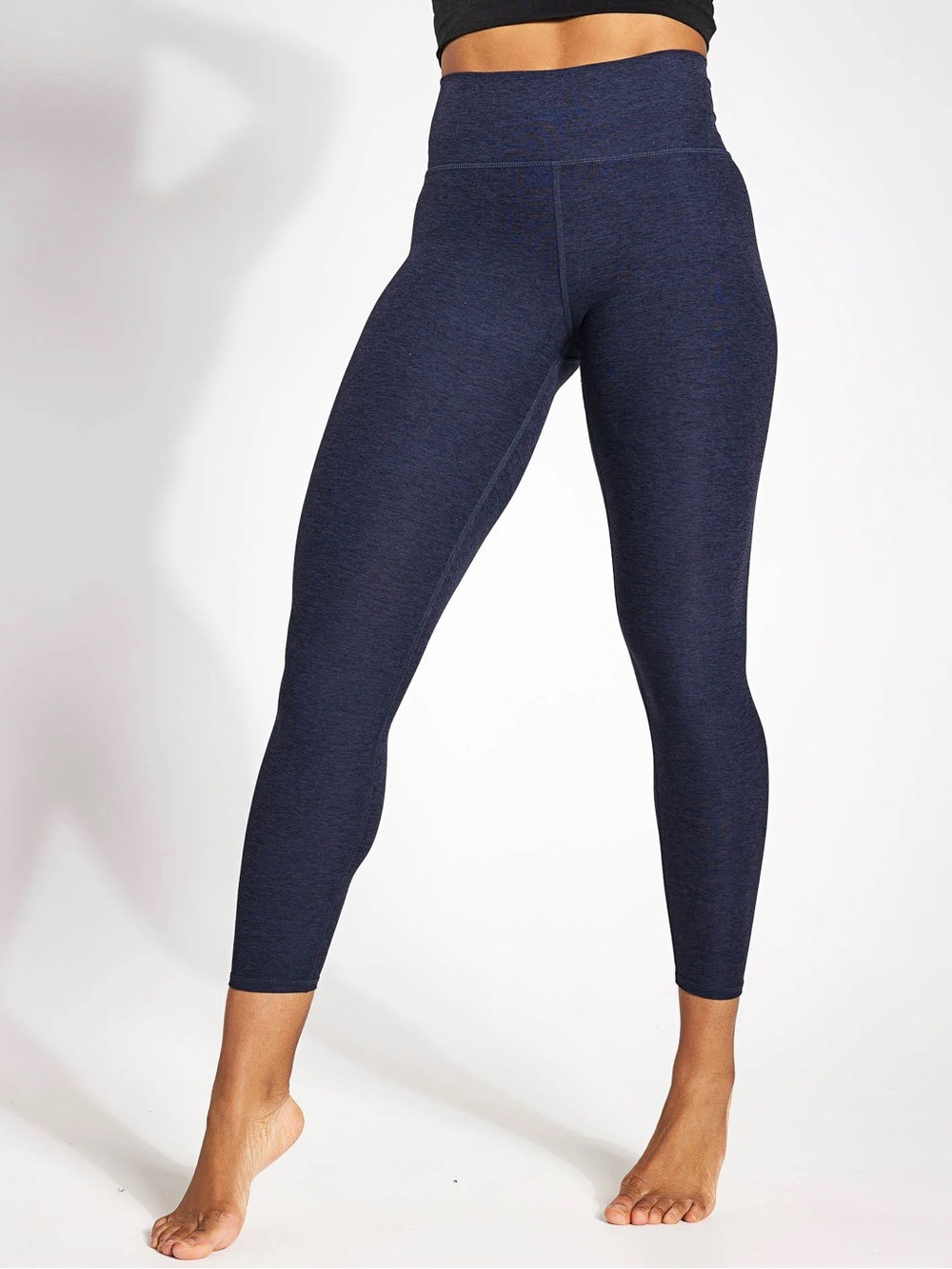 Vuori Daily Leggings Navy Heather High Rise 7/8 Yoga Pants Women dark blue  XS